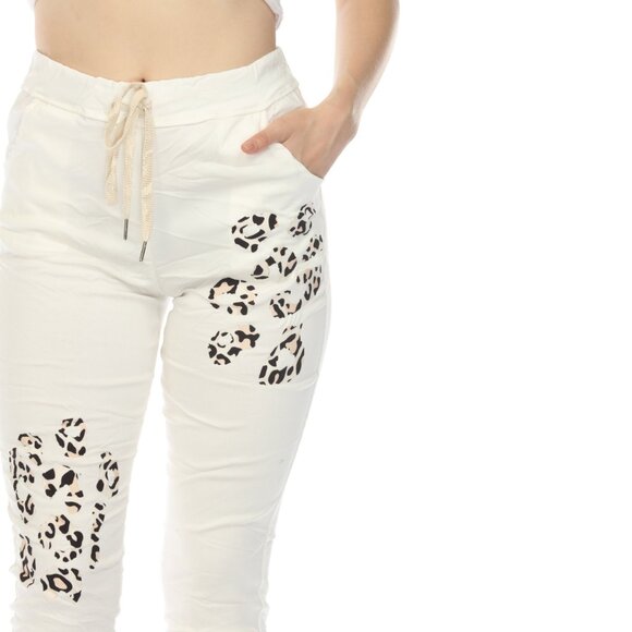 Off-White Cheetah Detail stretchable pant with Pockets - Picture 3 of 4